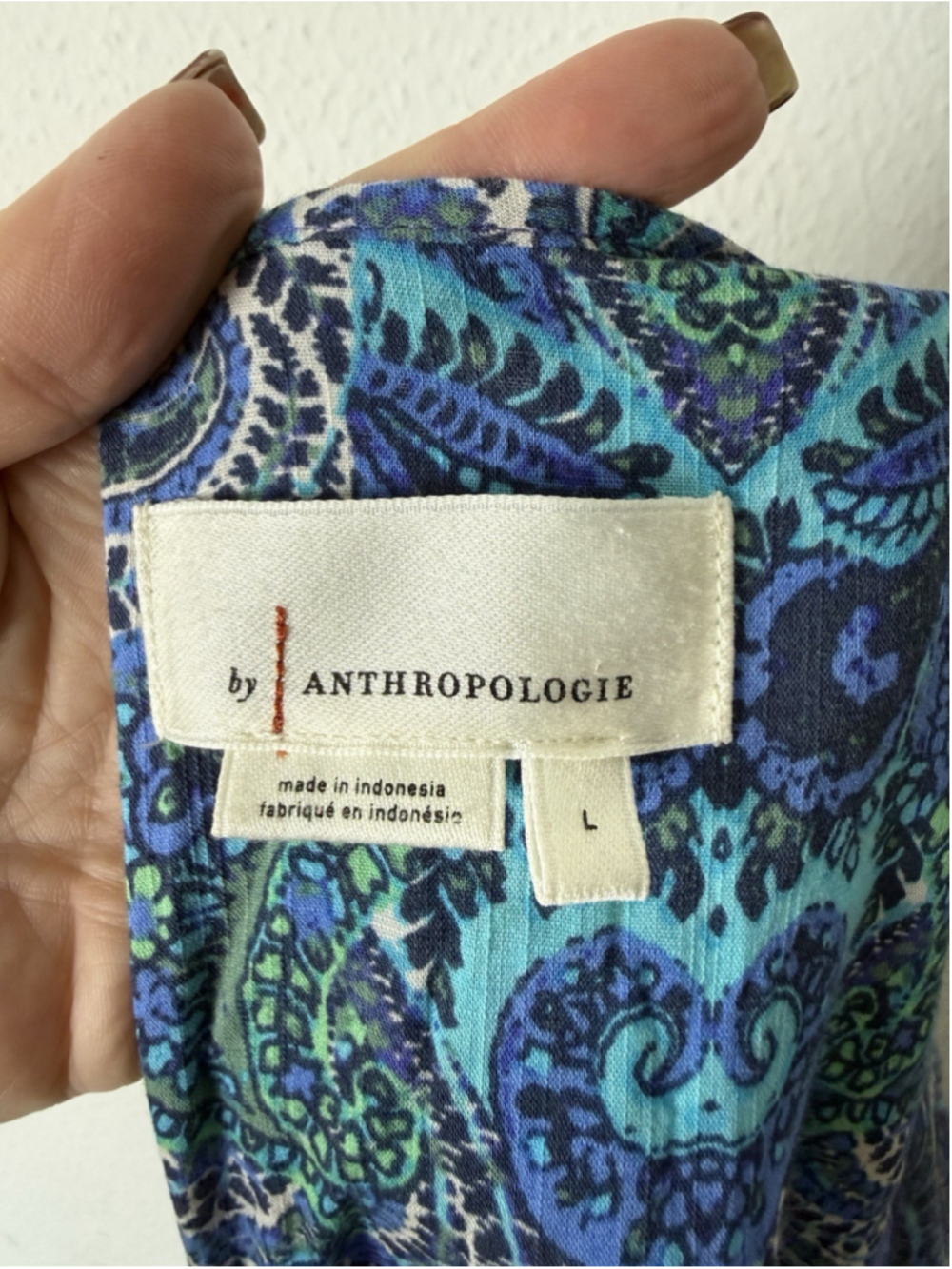 Anthropologie Lissa Paisley Boho Printed Shorts Romper Large Floral Peasant Lace - Picture 7 of 16